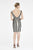 Saboroma - 4508 Two Tone Bateau Fitted Dress In Black and Silver