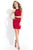 Rachel Allan Short - 4510 Two-Piece Beaded Jersey Short Dress in Red