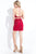 Rachel Allan Short - 4510 Two-Piece Beaded Jersey Short Dress in Red