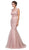 Eureka Fashion Bridal - Lace Illusion Mermaid Wedding Evening Gown