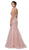 Lace Illusion Mermaid Wedding Evening Gown
