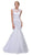 Lace Illusion Mermaid Wedding Evening Gown
