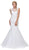 Lace Illusion Mermaid Wedding Evening Gown