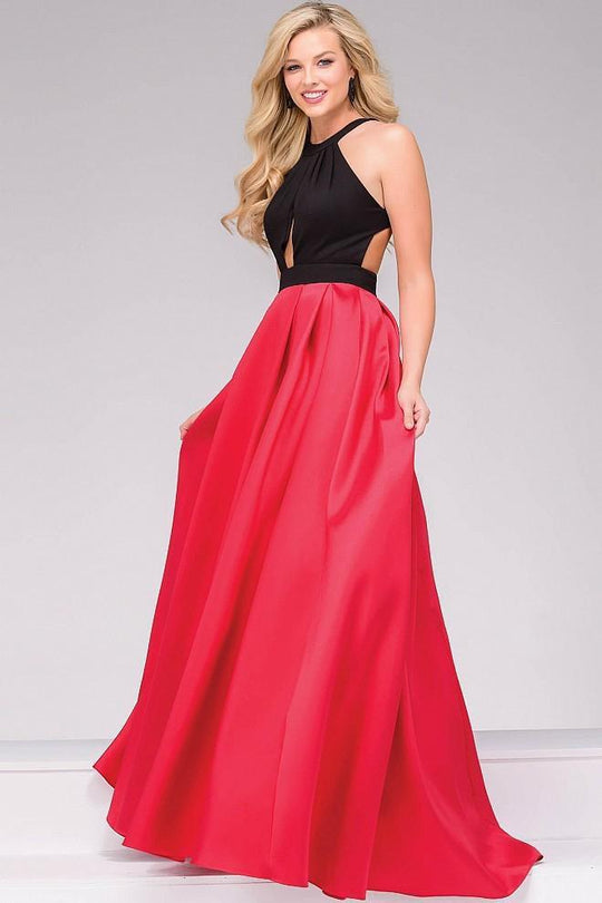 Open Back Long Prom Gown 45142