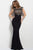 45154 Bateau Neck Fitted Lace Evening Gown