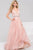 Bead Embellished V-Neck Tulle Ball Gown 45160