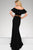 Off the Shoulder Illusion Waist Prom Dress 49926