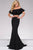 Off the Shoulder Illusion Waist Prom Dress 49926