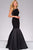 45165A High Halter Satin Mermaid Gown