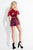 Rachel Allan Short - 4518 Two-Piece Beaded Romper in Red
