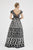 Saboroma - 4520 Applique Deep V-neck Pleated Ballgown In Black