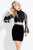 Rachel Allan Short - 4527 Lace High Sheath Dress in Black