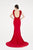 Saboroma - 4527 Floral Appliques Fringe Evening Dress In Red
