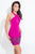 Rachel Allan Short - 4529 Haltered Beaded Jersey Short Dress in Purple