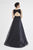 Saboroma - 4529 Embellished Bateau A-line Gown In Black