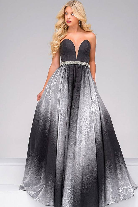 Dazzling Ballgown with Crystal Beaded Waistband 45305