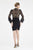 Saboroma - 4530 High Neck Feathered Cocktail Dress In Black