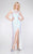 Primavera Couture - 9859 Sheer Illusion Sequined Evening Gown in White