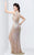 Primavera Couture - 9859 Sheer Illusion Sequined Evening Gown in Neutral