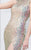 Primavera Couture - 9859 Sheer Illusion Sequined Evening Gown in Neutral
