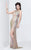 Primavera Couture - 9859 Sheer Illusion Sequined Evening Gown in Neutral