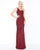 Mac Duggal - 4551M Diamond Motif Embellished Sheath Gown In Red