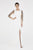 Saboroma - 4551 Beaded Long Sleeves Mermaid Dress In White