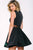 Short Dress with Floral Appliques Accent 45520