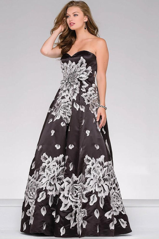 Strapless Embroidered Prom Ballgown 45523