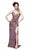 Primavera Couture - Vibrant sequined spaghetti strapped gown 9877 in Purple