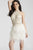 45547 Beaded Halter Feather Fringed Cocktail Dress