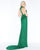 Cassandra Stone - 4556A Diamond Motif Racerback Sheath Gown In Green