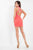 Rachel Allan Short - 4558 Beaded Haltered Jersey Short Dress in Orange