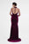 Saboroma - 4563 Applique High Neck Trumpet Dress In Red