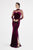 Saboroma - 4563 Applique High Neck Trumpet Dress In Red