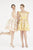 Saboroma - 4565 Applique Deep V-neck A-line Dress In Pink and Yellow