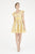 Saboroma - 4565 Applique Deep V-neck A-line Dress In Yellow