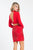 Rachel Allan Short - 4571 Long Sleeves Two-Piece Short Dress in Red