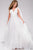 Jovani - Long Chiffon V-neck Prom Dress 45726 in White