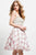 45733 Multi-Colored Strapless A-line Dress