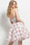 45733 Multi-Colored Strapless A-line Dress