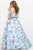 45735 Floral Printed Sweetheart Ballgown