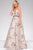 Strapless Floral Print Long Dress 45740