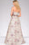 Strapless Floral Print Long Dress 45740