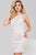 45746 Sleeveless Rose Embroidered Short Dress