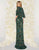 Mac Duggal Couture - 4574D Embellished V-Neck Sheath Dress in Green