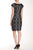 Jax - 1-ZAW-54M Cap Sleeve Front Zip Lace Dress in Black and White