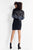 Rachel Allan Short - 4577 Plunging Choker Dress with Bomber Jacket in Black