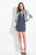 Rachel Allan Short - 4577 Plunging Choker Dress with Bomber Jacket in Gray and Silver