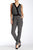Adrianna Papell - Crossover Graphic Jumpsuit 16PD10320 in Black and White